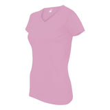 3507 LAT Women's Fine Jersey V-Neck Tee Pink