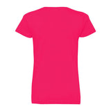 3507 LAT Women's Fine Jersey V-Neck Tee Hot Pink