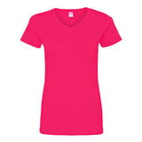 3507 LAT Women's Fine Jersey V-Neck Tee Hot Pink