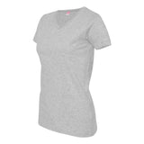 3507 LAT Women's Fine Jersey V-Neck Tee Heather