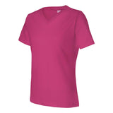 3587 LAT Women's Premium Jersey V-Neck Tee Hot Pink