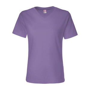 3587 LAT Women's Premium Jersey V-Neck Tee Lavender