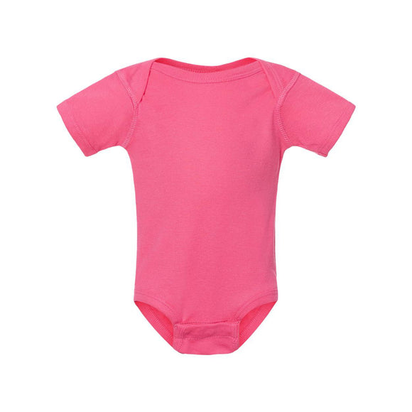 4400 Rabbit Skins Infant Baby Rib Bodysuit Hot Pink