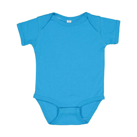 4400 Rabbit Skins Infant Baby Rib Bodysuit Aqua