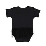 4422 Rabbit Skins Infant Tutu Baby Rib Bodysuit Black