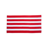 C3060S Carmel Towel Company Cabana Stripe Velour Beach Towel Red