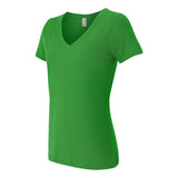 392 Anvil Women's Featherweight V-Neck T-Shirt Green Apple