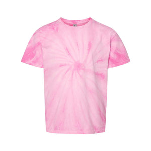 20BCY Dyenomite Youth Cyclone Pinwheel Tie-Dyed T-Shirt Pink