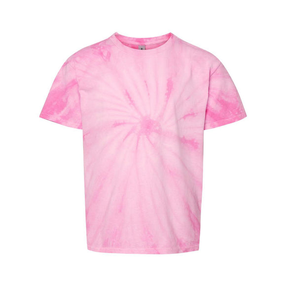 20BCY Dyenomite Youth Cyclone Pinwheel Tie-Dyed T-Shirt Pink