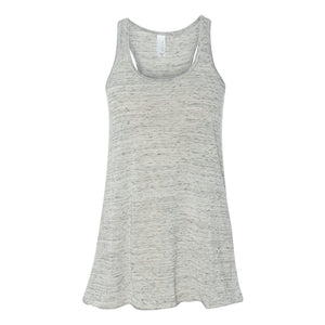 8800 BELLA + CANVAS Women's Flowy Racerback Tank White Marble