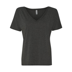 8815 BELLA + CANVAS Women’s Slouchy V-Neck Tee Dark Grey Heather