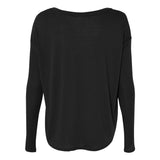 8852 BELLA + CANVAS Women’s Flowy 2x1 Ribbed Long Sleeve Tee Black