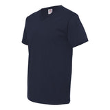 39VR Fruit of the Loom HD Cotton V-Neck T-Shirt J. Navy