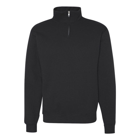 995MR JERZEES Nublend® Cadet Collar Quarter-Zip Sweatshirt Black