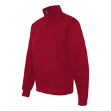 995MR JERZEES Nublend® Cadet Collar Quarter-Zip Sweatshirt True Red