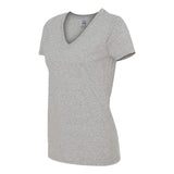 L39VR Fruit of the Loom HD Cotton Women's V-Neck T-Shirt Athletic Heather