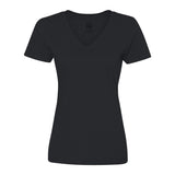 L39VR Fruit of the Loom HD Cotton Women's V-Neck T-Shirt Black