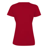 L39VR Fruit of the Loom HD Cotton Women's V-Neck T-Shirt True Red