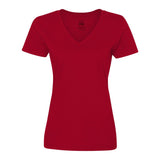 L39VR Fruit of the Loom HD Cotton Women's V-Neck T-Shirt True Red