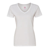 L39VR Fruit of the Loom HD Cotton Women's V-Neck T-Shirt White