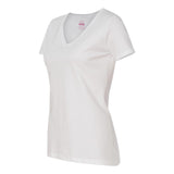 L39VR Fruit of the Loom HD Cotton Women's V-Neck T-Shirt White