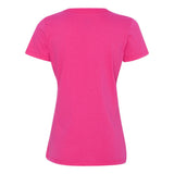 L39VR Fruit of the Loom HD Cotton Women's V-Neck T-Shirt Cyber Pink