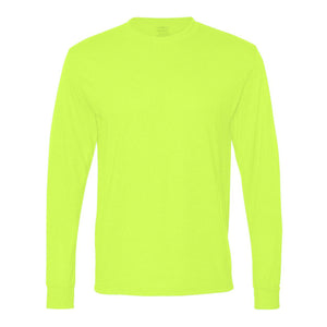 21MLR JERZEES Dri-Power® Performance Long Sleeve T-Shirt Safety Green