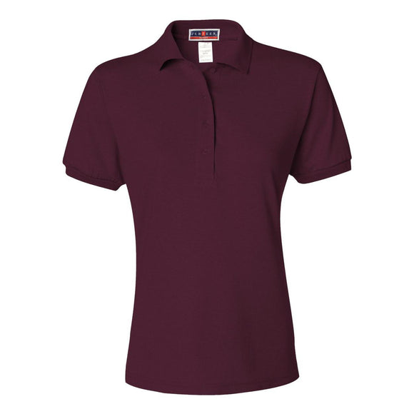 437WR JERZEES Women's Spotshield™ 50/50 Polo Maroon