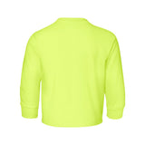 29BLR JERZEES Dri-Power® Youth Long Sleeve 50/50 T-Shirt Safety Green