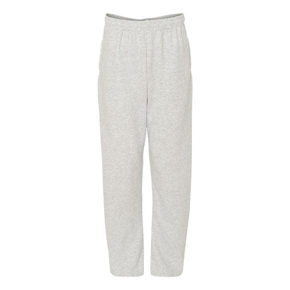 974MPR JERZEES NuBlend® Open-Bottom Sweatpants with Pockets Ash