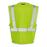 1507-1508 Kishigo Premium Brilliant Series® Three-Pocket Zippered Mesh Vest Lime