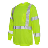 9145-9146 Kishigo Long Sleeve Class 3 T-Shirt Lime