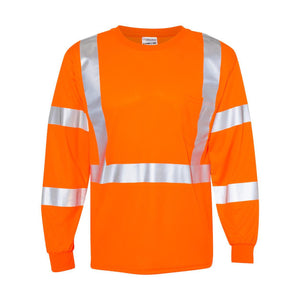 9145-9146 Kishigo Long Sleeve Class 3 T-Shirt Orange