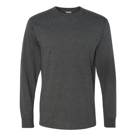 29LSR JERZEES Dri-Power® Long Sleeve 50/50 T-Shirt Black Heather