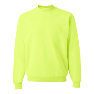 4662MR JERZEES Super Sweats NuBlend® Crewneck Sweatshirt Safety Green