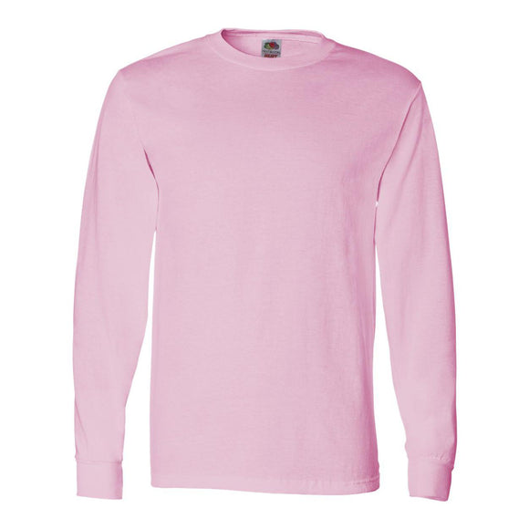 4930R Fruit of the Loom HD Cotton Long Sleeve T-Shirt Classic Pink