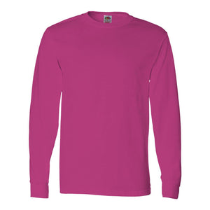 4930R Fruit of the Loom HD Cotton Long Sleeve T-Shirt Cyber Pink