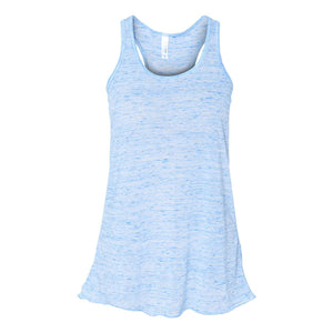 8800 BELLA + CANVAS Women's Flowy Racerback Tank Blue Marble