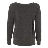 7501 BELLA + CANVAS Women’s Sponge Fleece Wide Neck Sweatshirt Charcoal Black Triblend