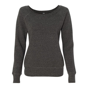 7501 BELLA + CANVAS Women’s Sponge Fleece Wide Neck Sweatshirt Charcoal Black Triblend