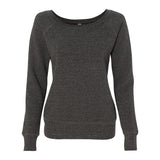 7501 BELLA + CANVAS Women’s Sponge Fleece Wide Neck Sweatshirt Charcoal Black Triblend