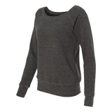 7501 BELLA + CANVAS Women’s Sponge Fleece Wide Neck Sweatshirt Charcoal Black Triblend