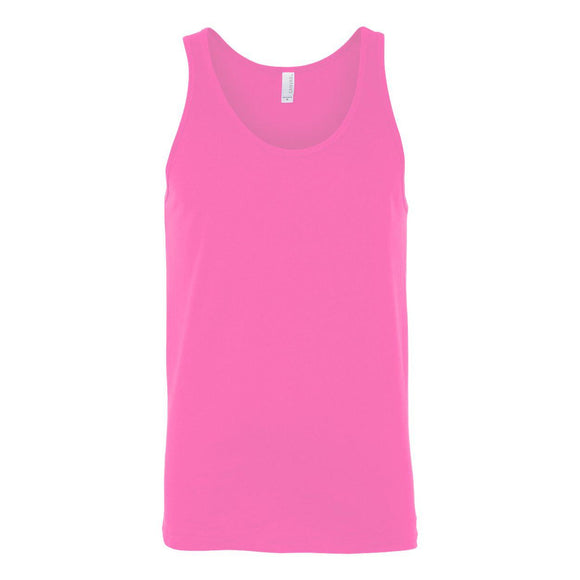 3480 BELLA + CANVAS Jersey Tank Neon Pink