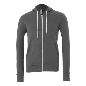 3739 BELLA + CANVAS Sponge Fleece Full-Zip Hoodie Asphalt