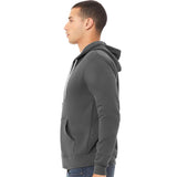 3739 BELLA + CANVAS Sponge Fleece Full-Zip Hoodie Asphalt