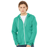 3739 BELLA + CANVAS Sponge Fleece Full-Zip Hoodie Teal