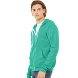 3739 BELLA + CANVAS Sponge Fleece Full-Zip Hoodie Teal