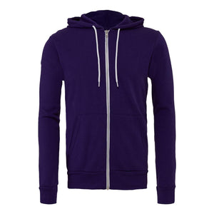 3739 BELLA + CANVAS Sponge Fleece Full-Zip Hoodie Team Purple