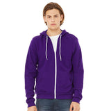 3739 BELLA + CANVAS Sponge Fleece Full-Zip Hoodie Team Purple