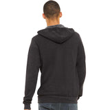 3739 BELLA + CANVAS Sponge Fleece Full-Zip Hoodie Dark Grey Heather